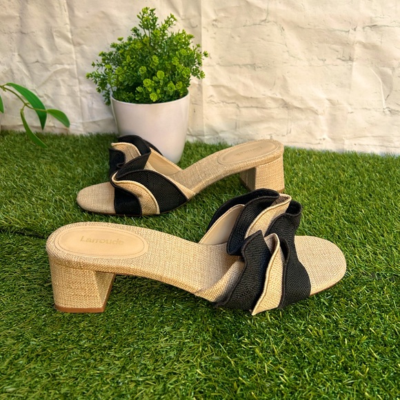 LARROUDÉ
Raffia
Brigitte Ruffle Mule In Beige and Black
$315
Women size 11 - Picture 8 of 17